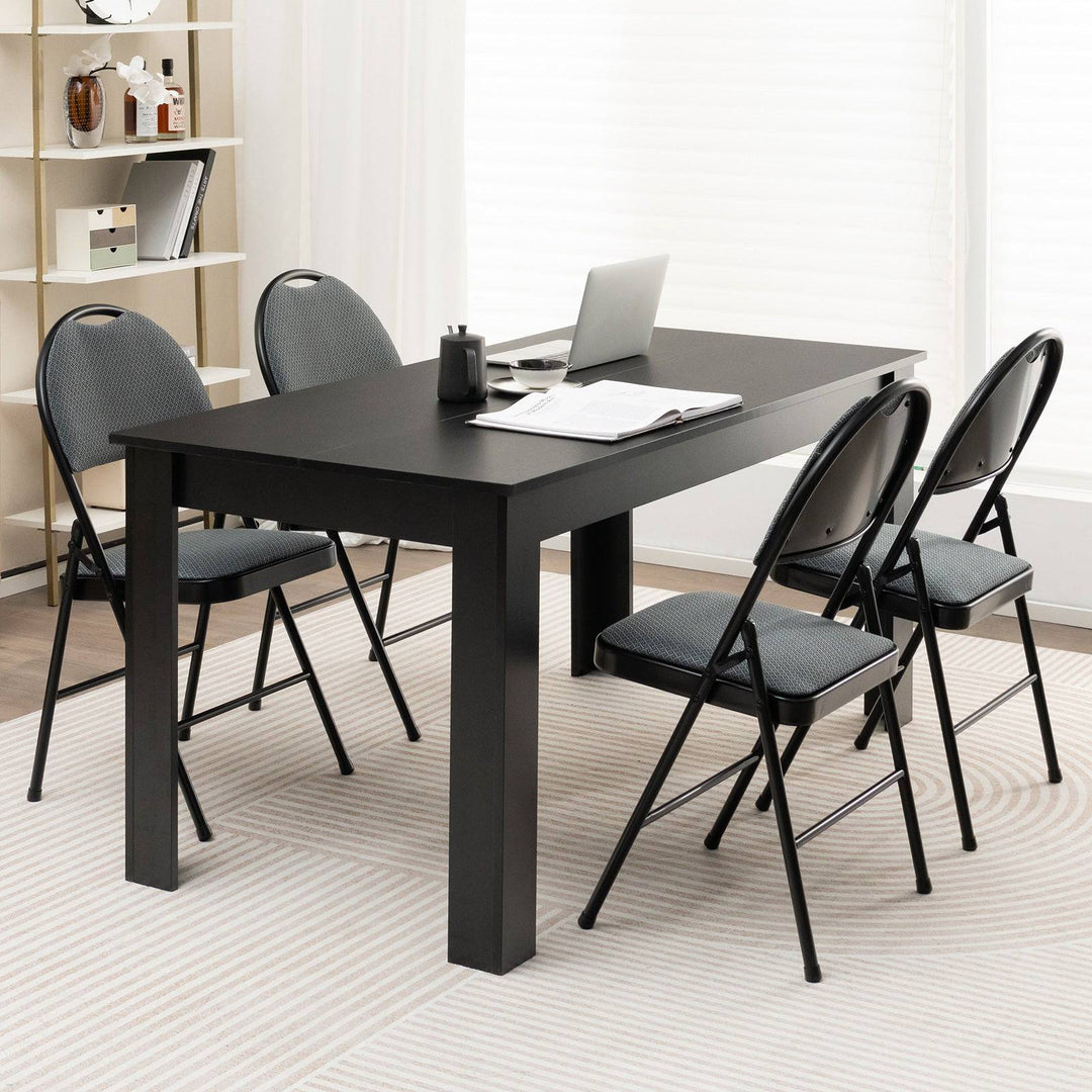 4 Pieces Folding Fabric Dining Chairs with Cushioned Seat and Back - TidySpaces