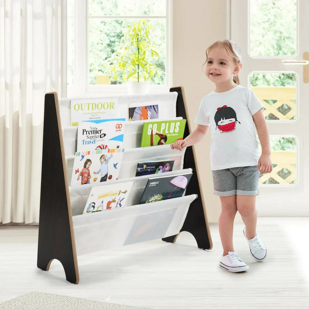 Spanish Child Magazine Rack 4 Tier Children Bookshelf Magazine Rack Organiser – TidySpaces