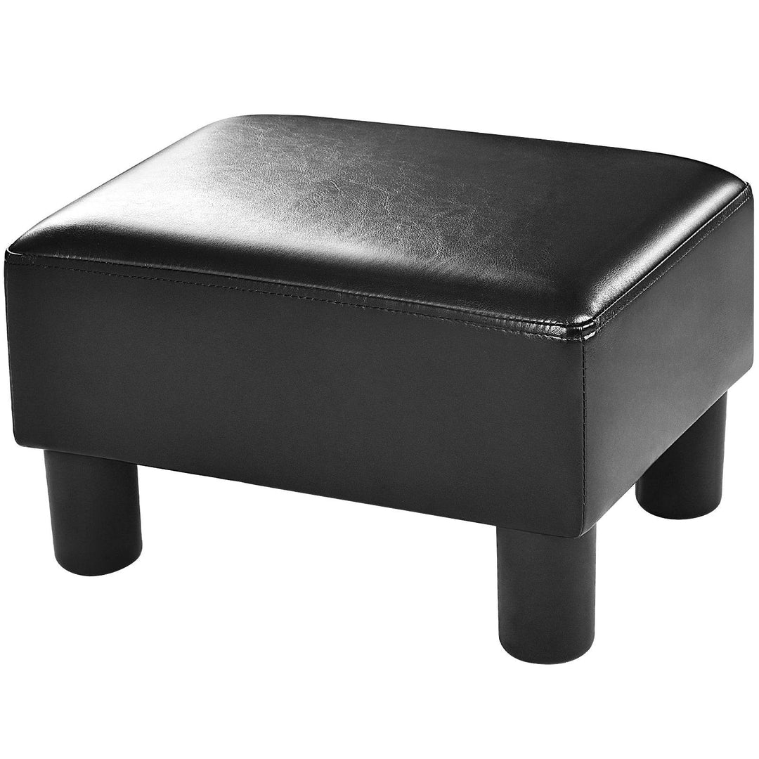 40 cm Rectangle PU Leather Small Footstool Ottoman - TidySpaces