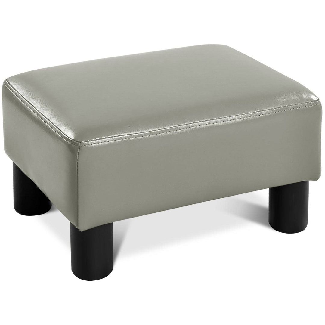 40 cm Rectangle PU Leather Small Footstool Ottoman - TidySpaces