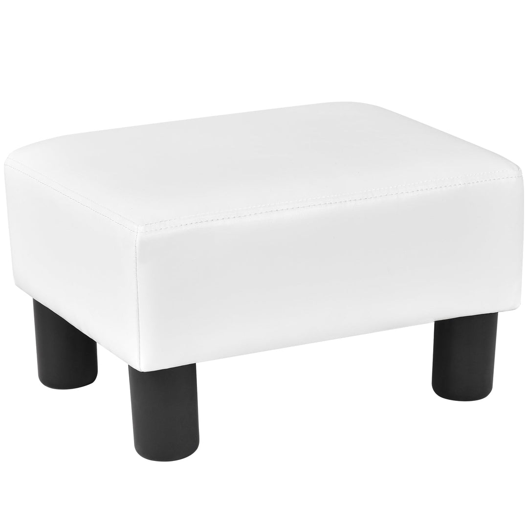 40 cm Rectangle PU Leather Small Footstool Ottoman - TidySpaces