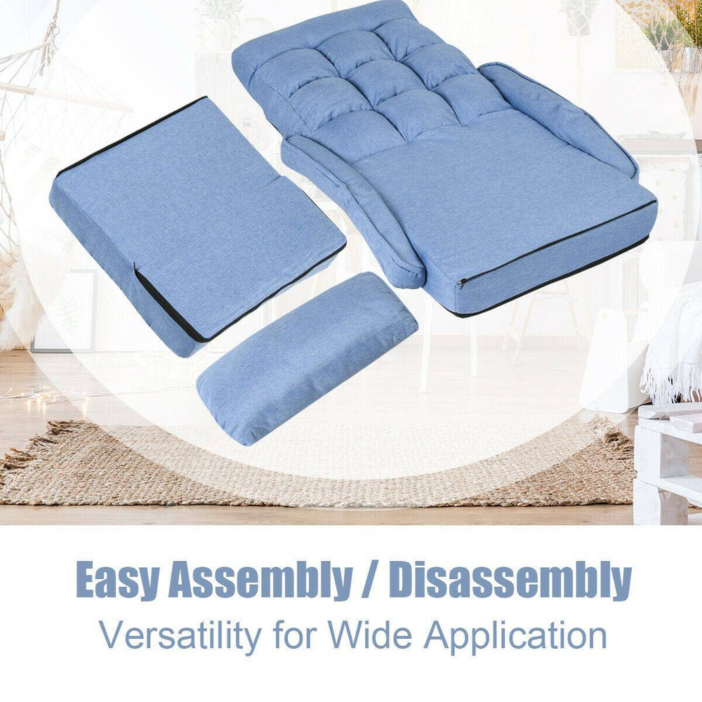 Adjustable Folding Floor Lazy Chair with Pillow - TidySpaces