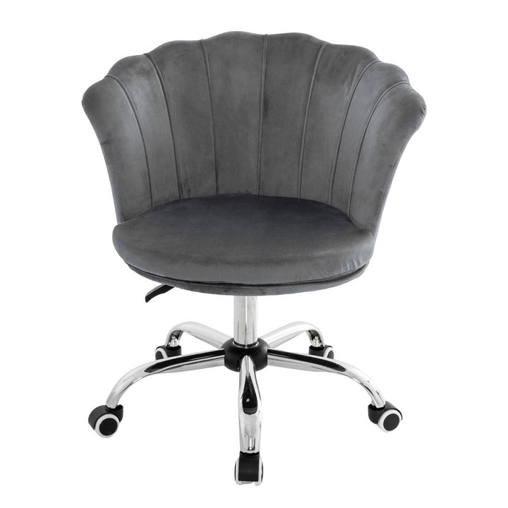 Adjustable Velvet Office Chair with Handle and Universal Wheels