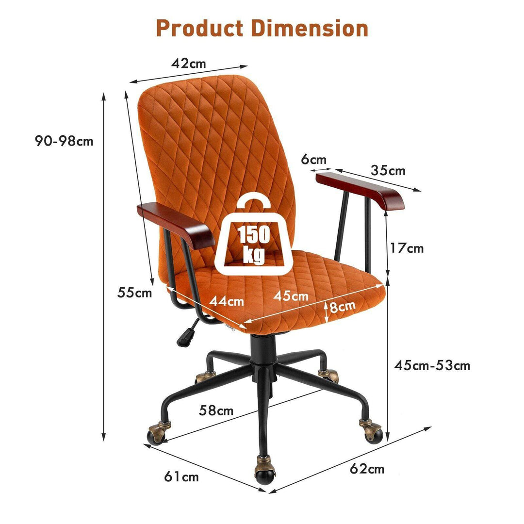 Adjustable Velvet Rocking Leisure Chair with Padded Seat