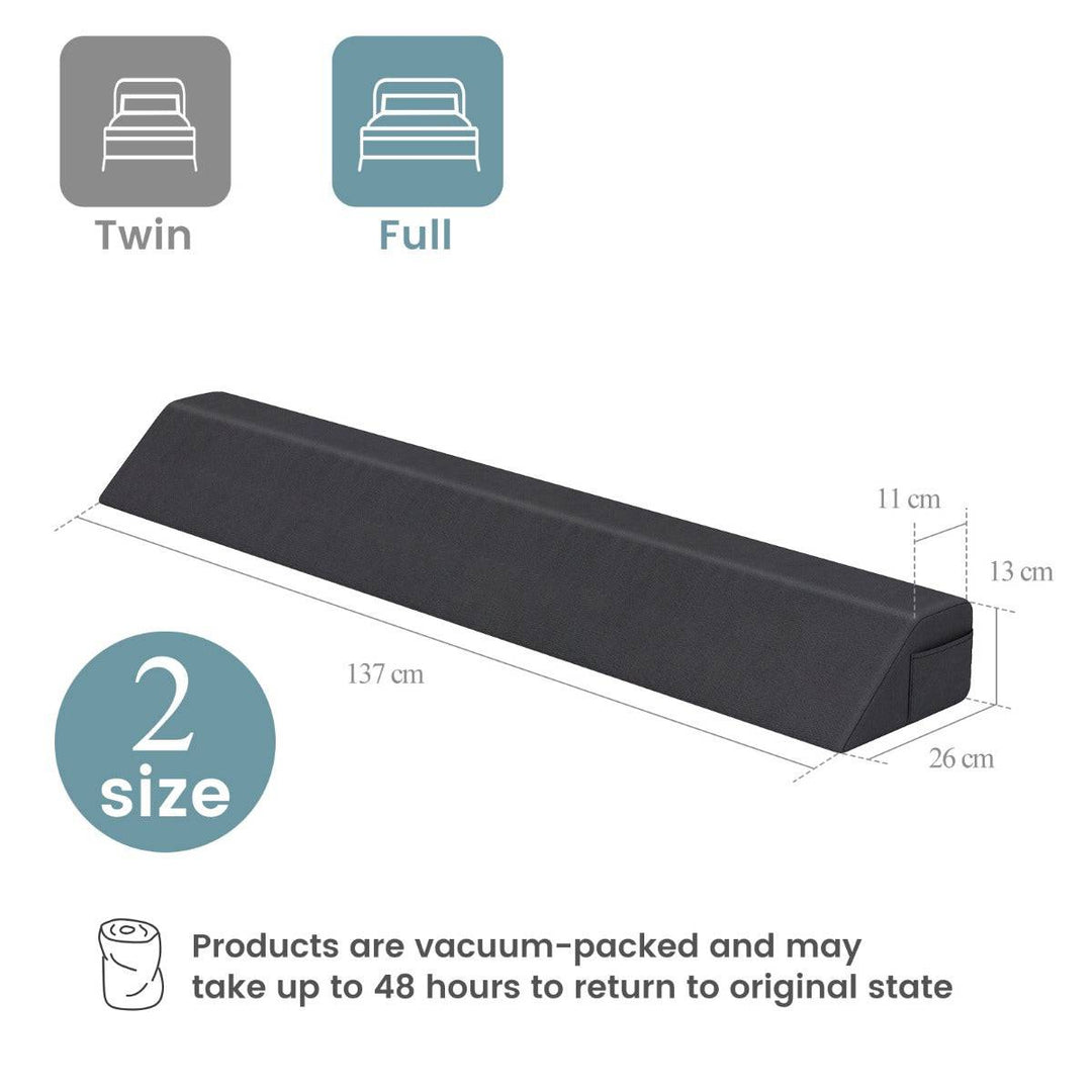 Bed Wedge Pillow  with 2 Storage Pockets - TidySpaces