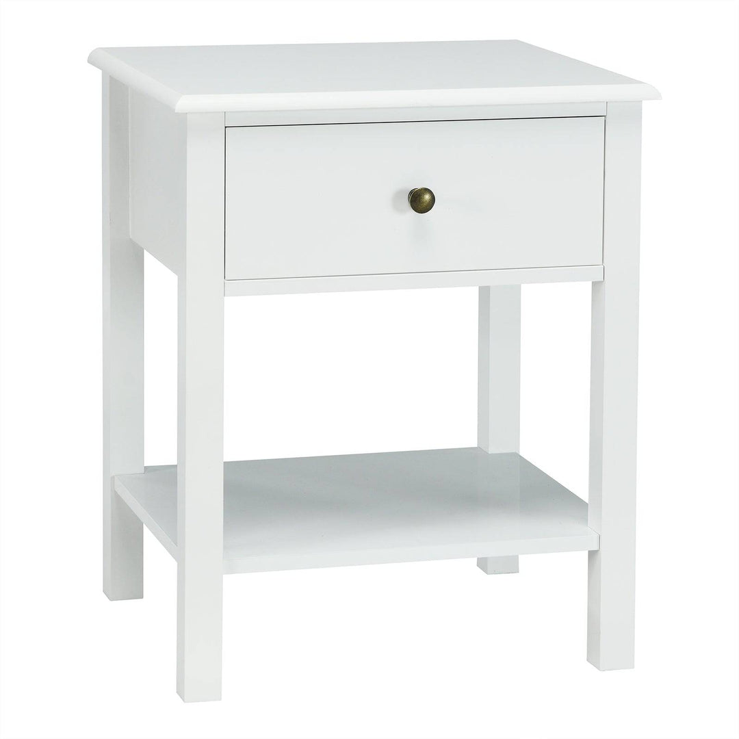 Bedside Table with Drawer and Storage Shelf - TidySpaces