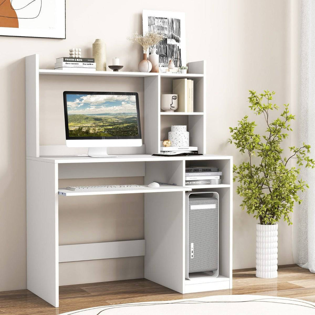 Computer Desk with Storage Shelf - TidySpaces