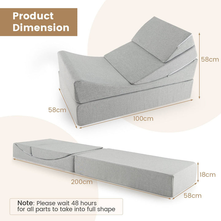 Convertible Folding Sofa Bed with High density Foam - TidySpaces