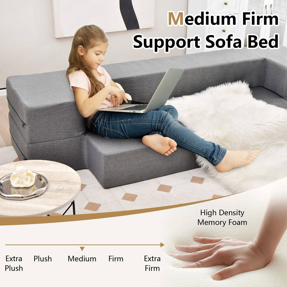 Convertible Folding Sofa Bed with Washable Cover Queen - TidySpaces