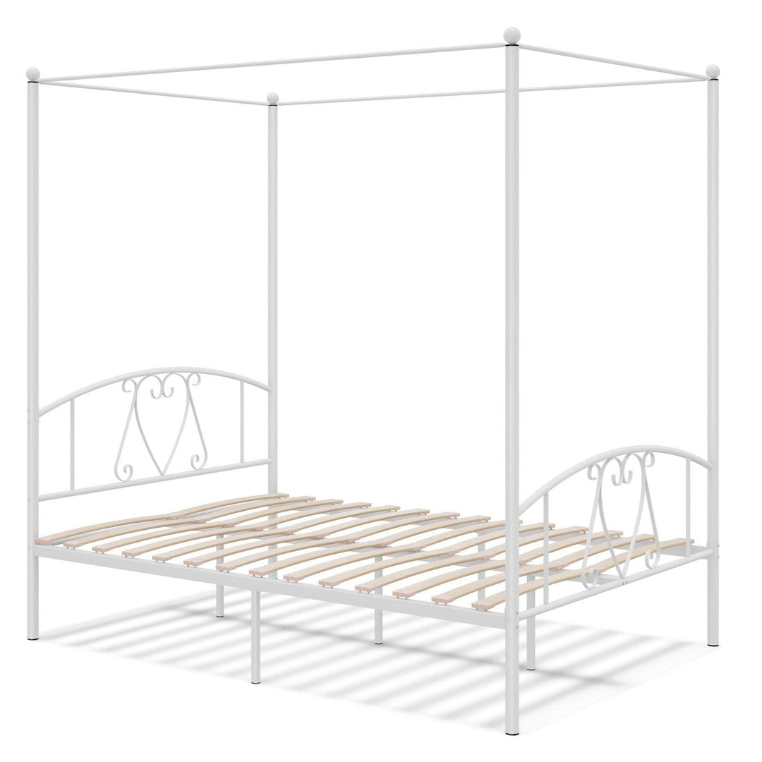 Double Size Metal Canopy Bed Frame - TidySpaces