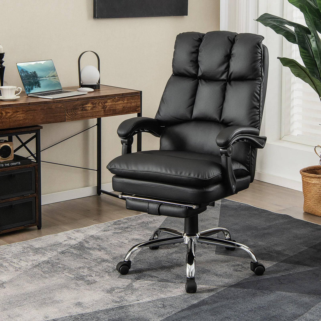 Computer Chair Roller Ergonomic Adjustable High Back Rolling Computer Chair with Retractable ...