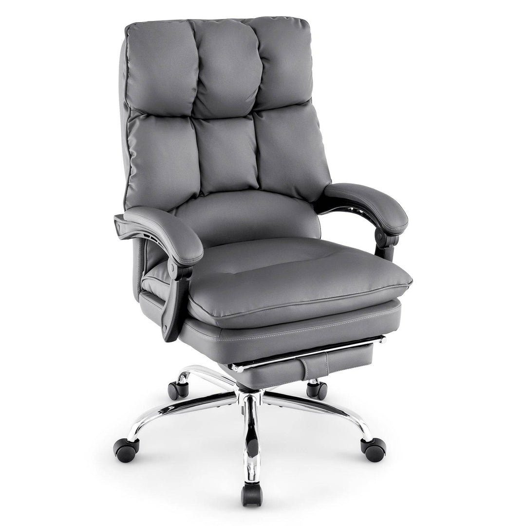 Ergonomic Adjustable High Back Rolling Computer Chair with Retractable Footrest