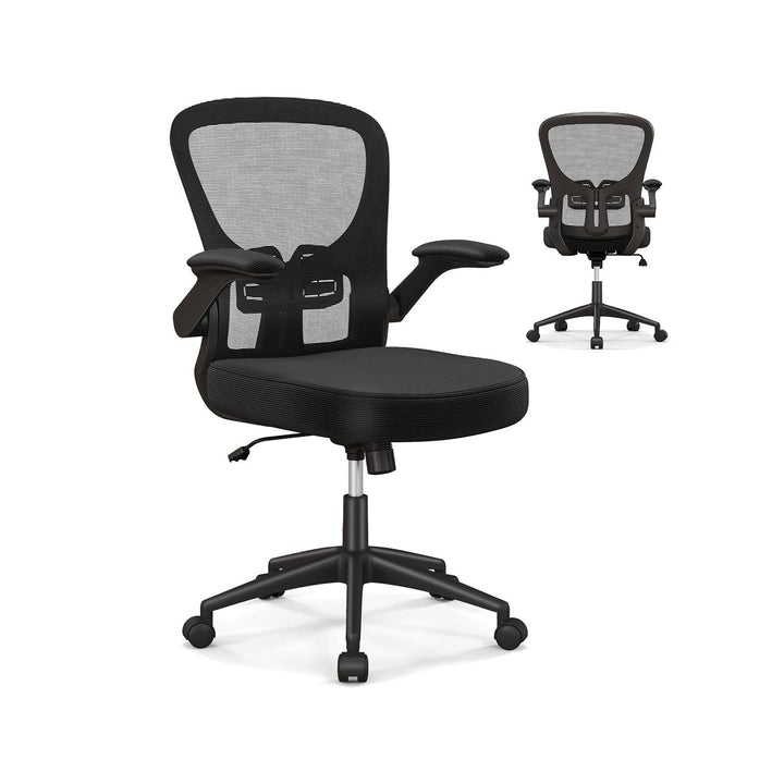 Ergonomic Office Chair Adjustable Swivel Mesh Task Chair with Flip Up Armrests