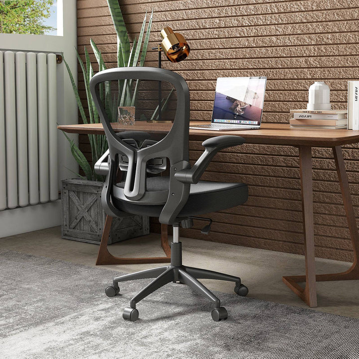 Ergonomic Office Chair Adjustable Swivel Mesh Task Chair with Flip Up Armrests