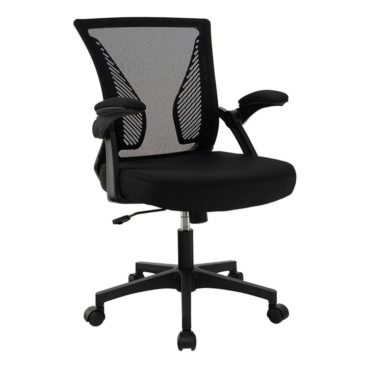 Ergonomic Office Chair Adjustable Swivel Task Chair with Flip Up Armrests