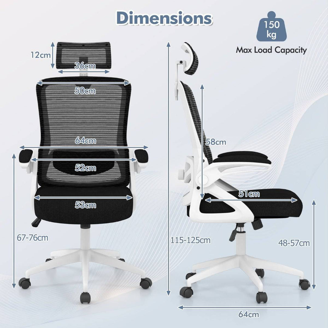 Ergonomic Office Chair with Adjustable Lumbar Support for Home Office