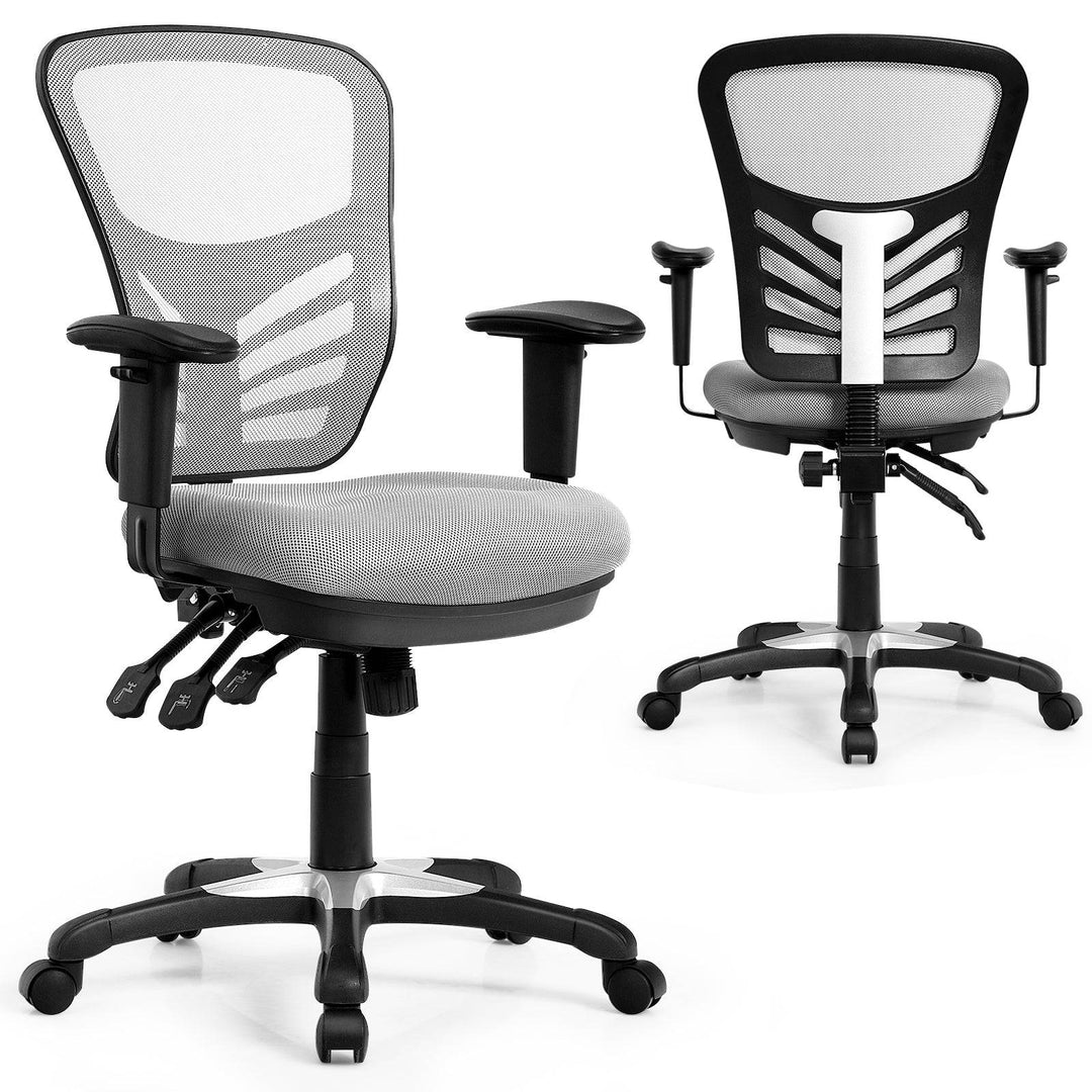 Ergonomic Reclining Mesh Office Chair with 3 Paddle Control