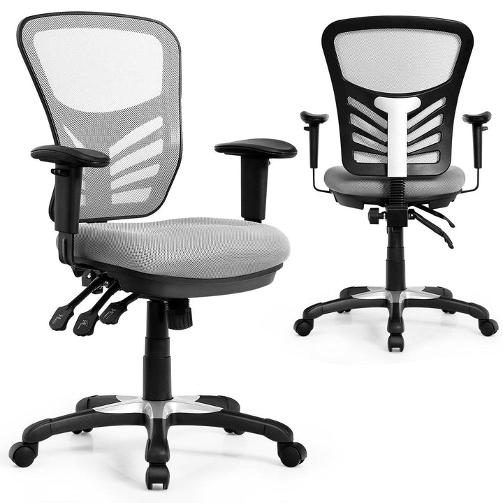 Ergonomic Reclining Mesh Office Chair with 3 Paddle Control