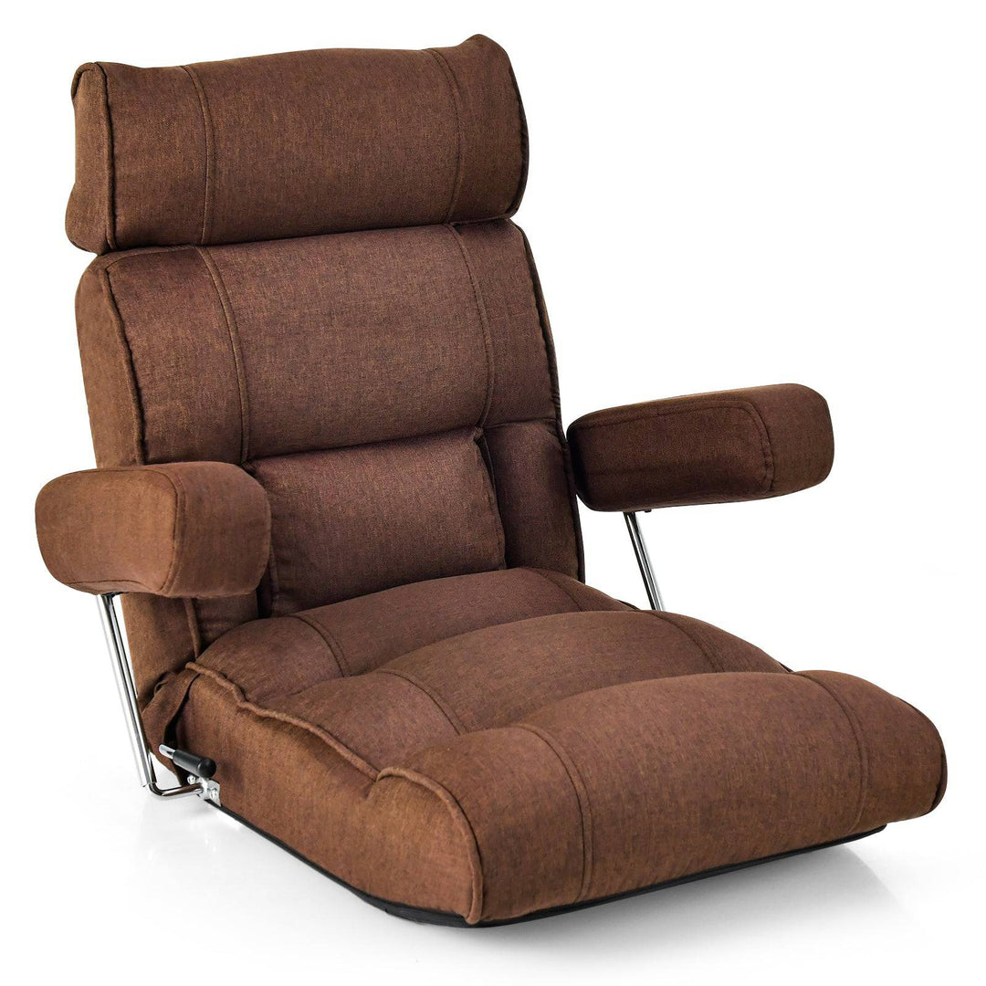 Ergonomic Sofa Lounger Chair with Stepless Adjustment Back - TidySpaces