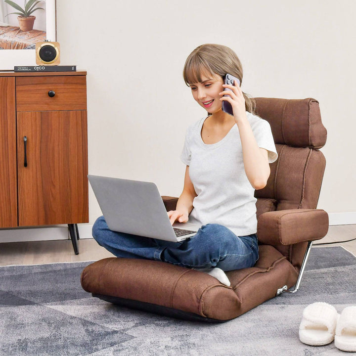 Ergonomic Sofa Lounger Chair with Stepless Adjustment Back - TidySpaces