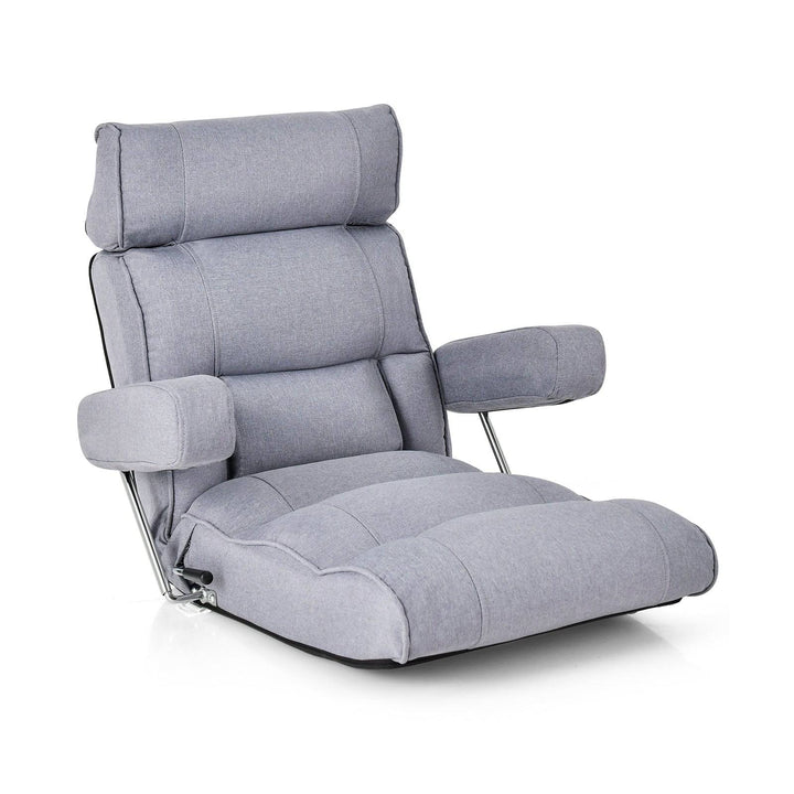 Ergonomic Sofa Lounger Chair with Stepless Adjustment Back - TidySpaces