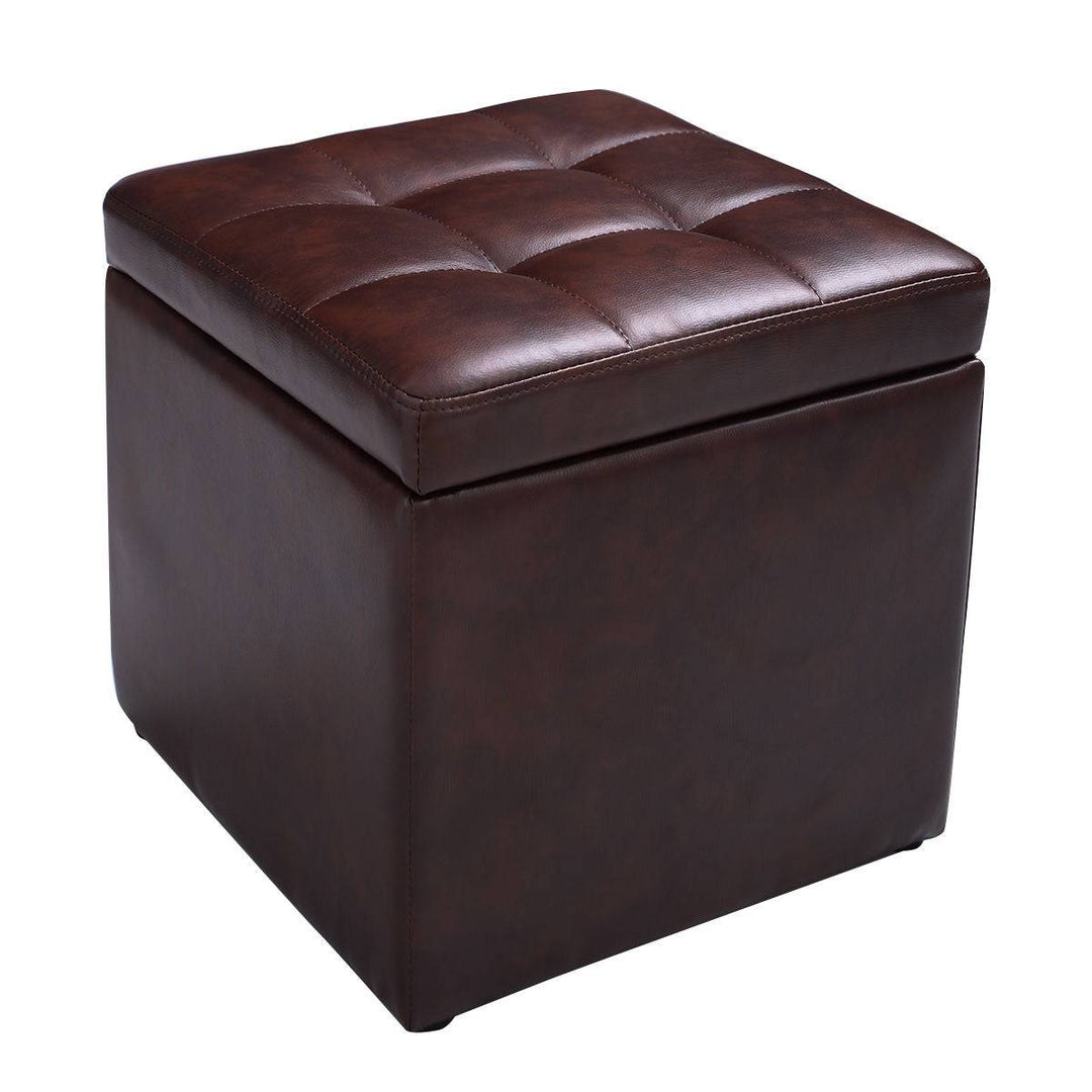 Foldable Cube Ottoman Pouffe Storage Seat - TidySpaces