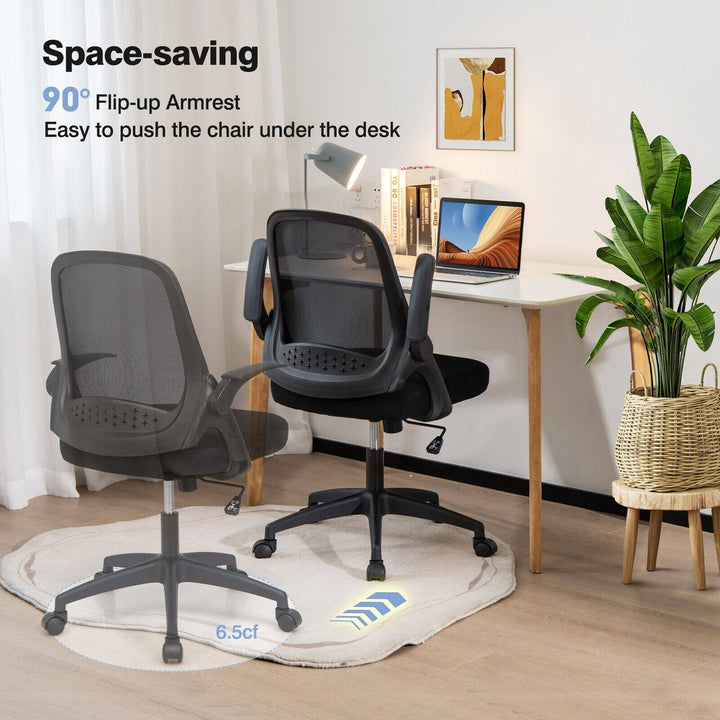 Height Adjust Swivel Rolling Mesh Office Chair with Ergonomic Mid Back