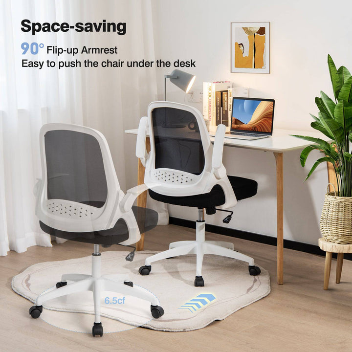 Height Adjust Swivel Rolling Mesh Office Chair with Ergonomic Mid Back