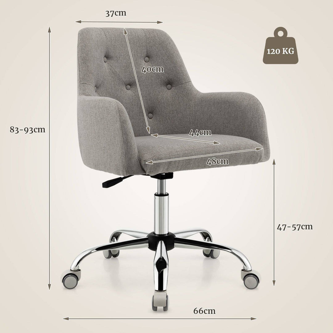 Height adjustable Reception Chair with Rolling Casters for Office