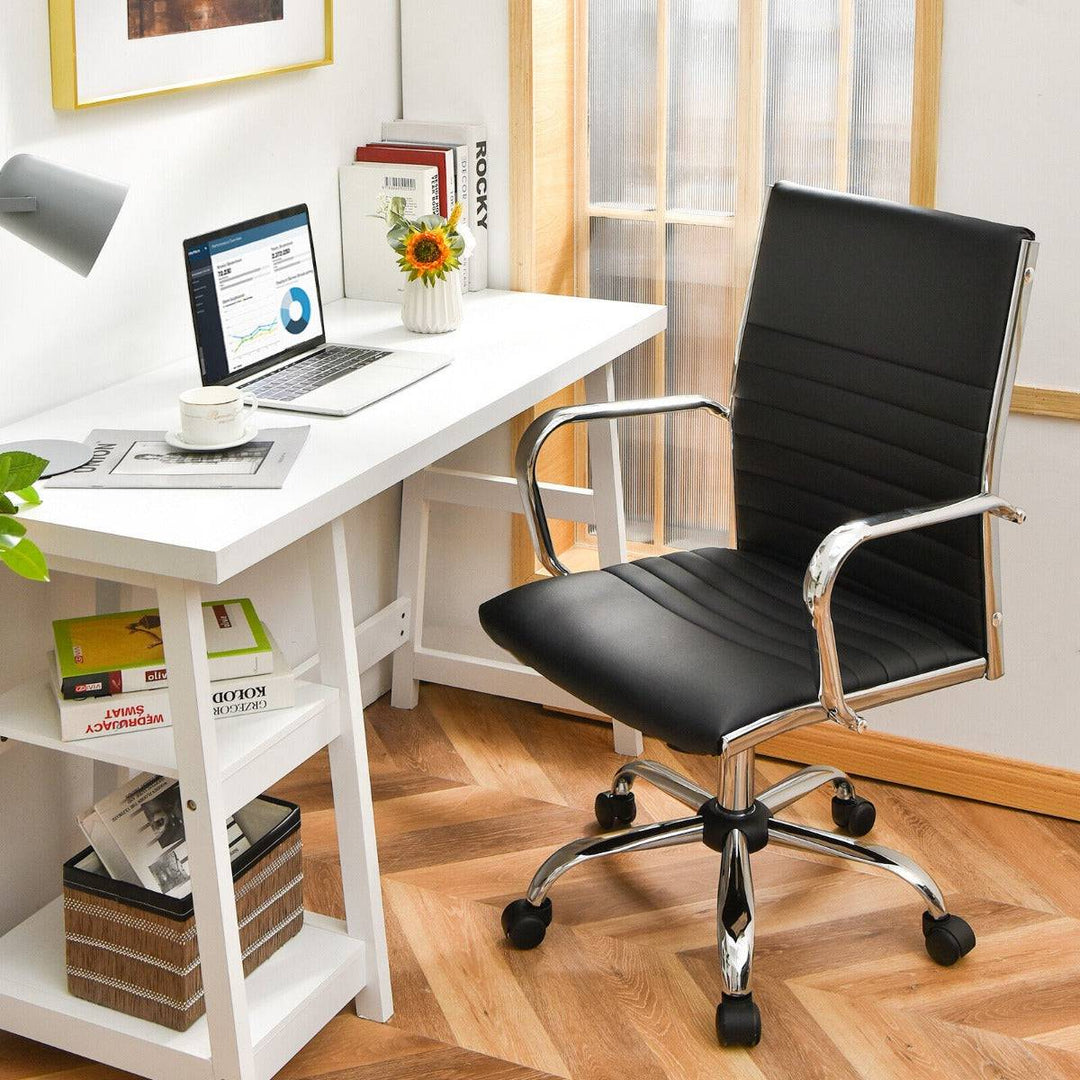 Height Adjustable Rolling High Back Executive Chair for Home Office