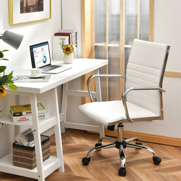 Height Adjustable Rolling High Back Executive Chair for Home Office