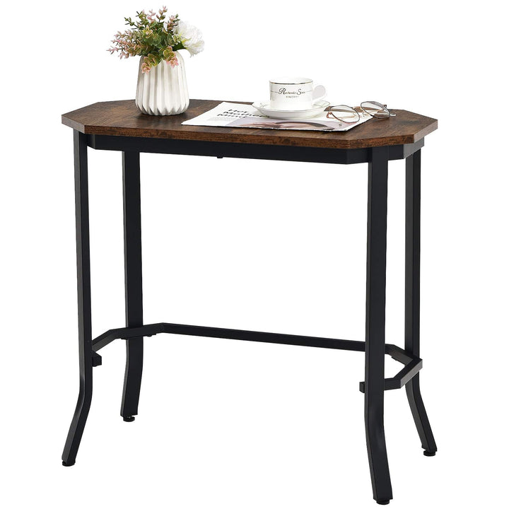 Industrial Console Side Table with Storage Shelf for Living Room Bedroom Rustic - TidySpaces