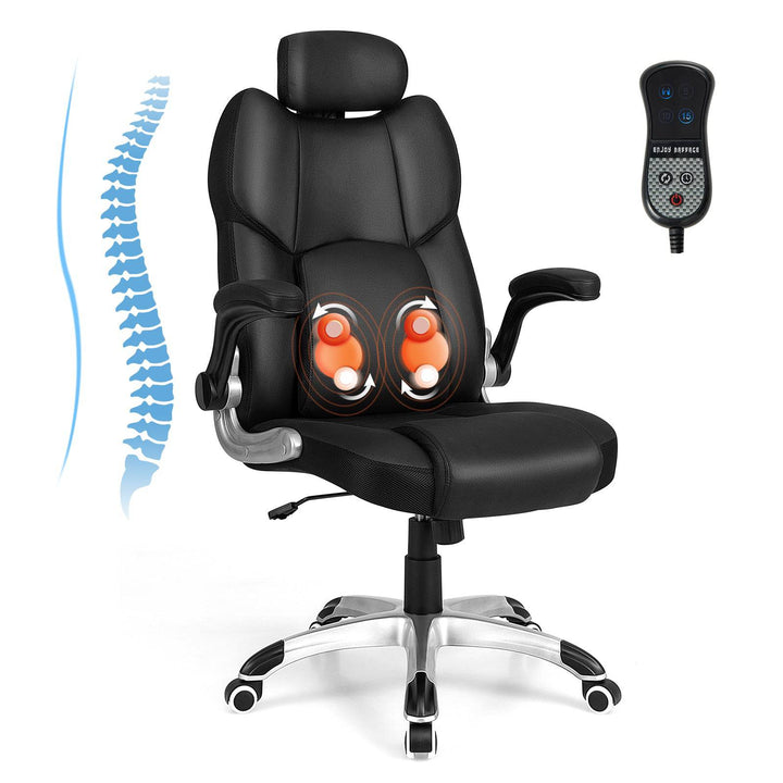 Kneading Massage Office Chair with Adjustable Height and Rocking Function