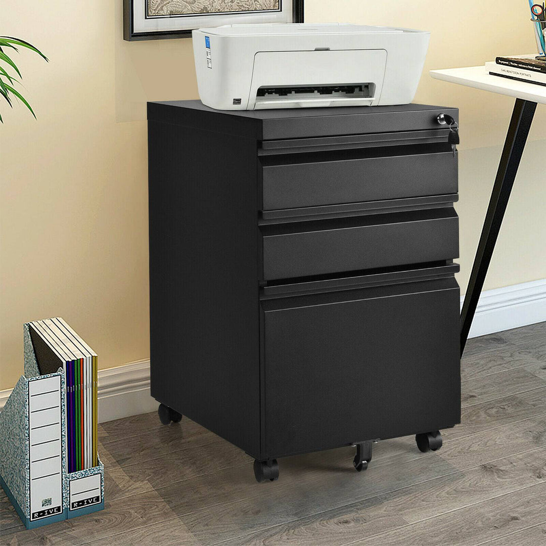 Locking Filing Cabinet on Wheels - TidySpaces