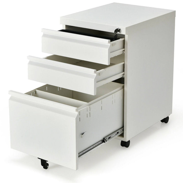 Locking Filing Cabinet on Wheels - TidySpaces