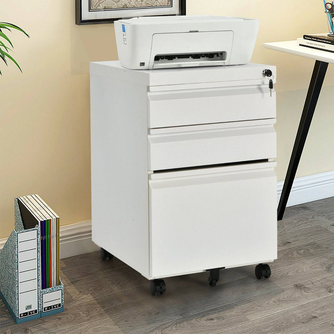 Locking Filing Cabinet on Wheels - TidySpaces