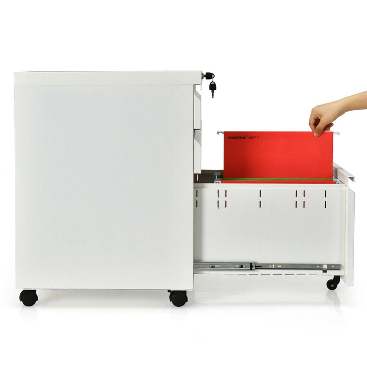 Locking Filing Cabinet on Wheels - TidySpaces