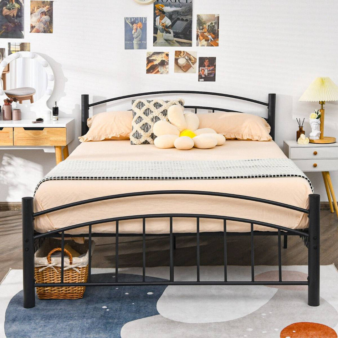 Metal Bed Frame Platform Bed with Headboard for Bedroom full size - TidySpaces