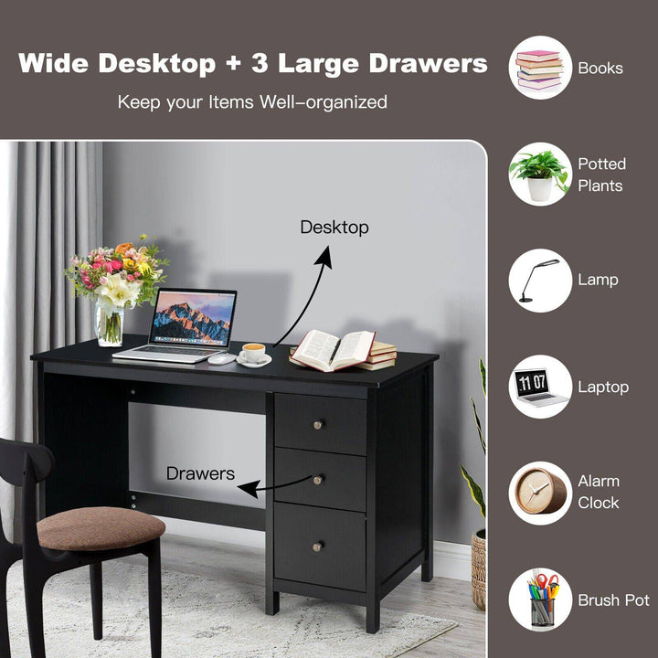 Modern Computer Desk with 3 Drawers for Home Office - TidySpaces