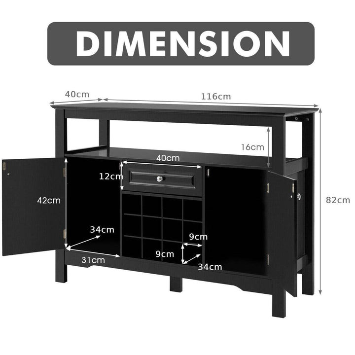 Modern Sideboard with 12 Wine Rack for Dining Room - TidySpaces