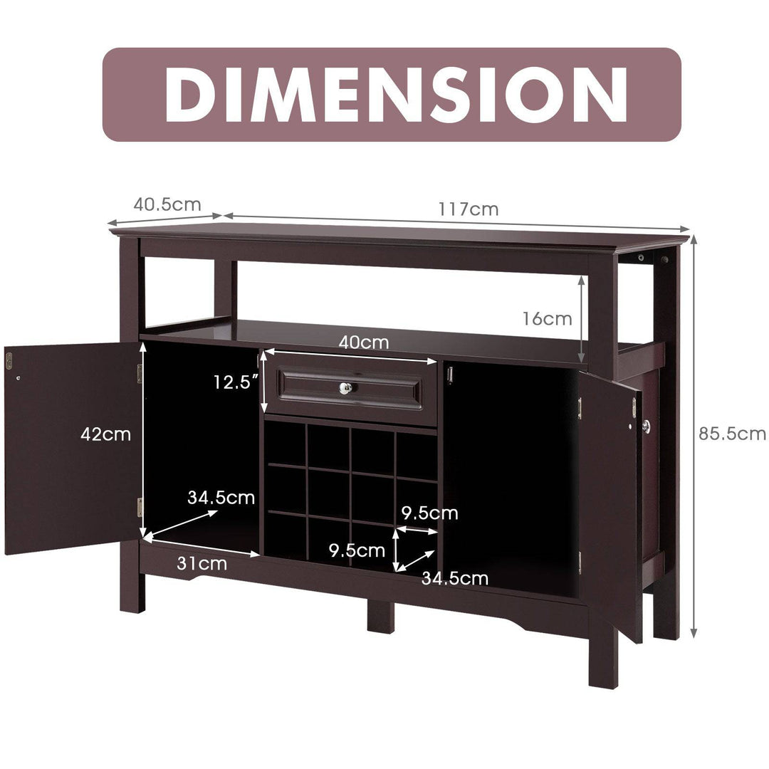 Modern Sideboard with 12 Wine Rack for Dining Room - TidySpaces