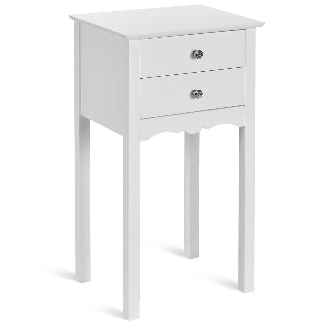 Modern Versatile Side Table with 2 Drawers - TidySpaces