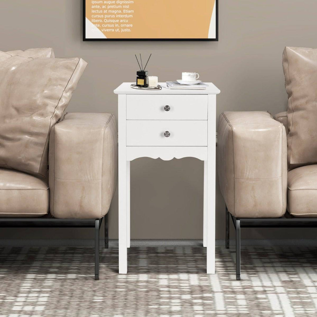 Modern Versatile Side Table with 2 Drawers - TidySpaces