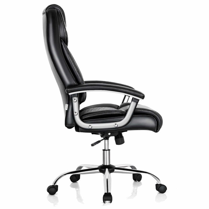 PVC Leather High back Executive Chair with Padded Armrests