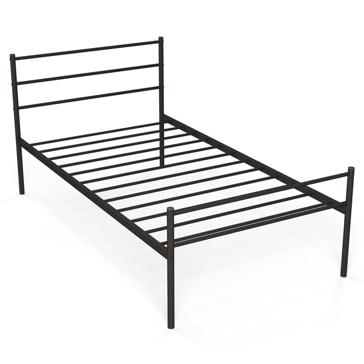 Single Metal Bed Frame with Metal Slats - TidySpaces