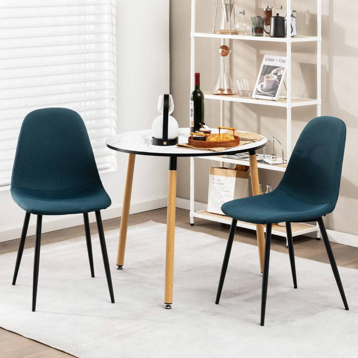 Upholstered Dining Chairs Set of 2 with Metal Legs - TidySpaces