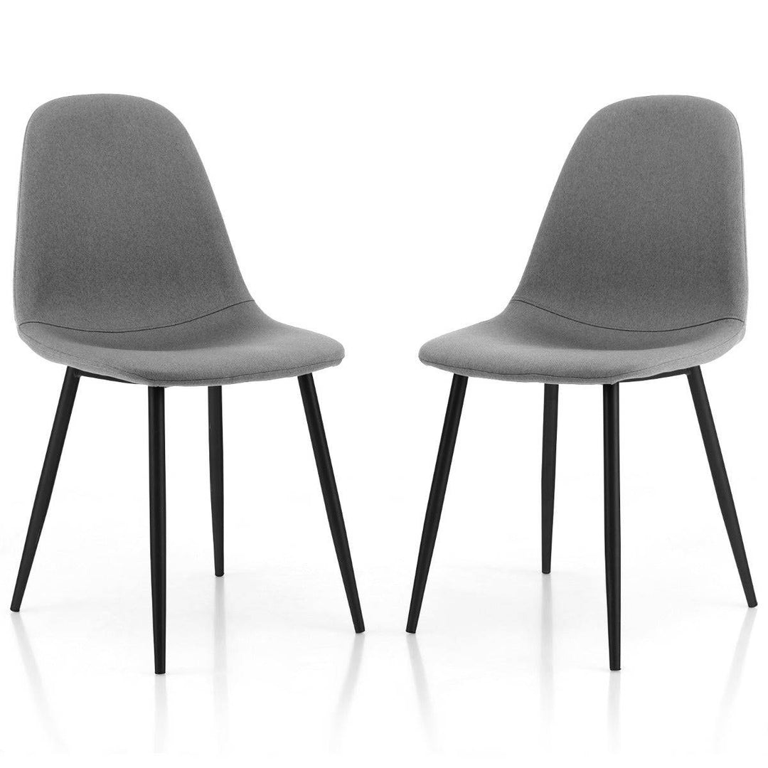 Upholstered Dining Chairs Set of 2 with Metal Legs - TidySpaces