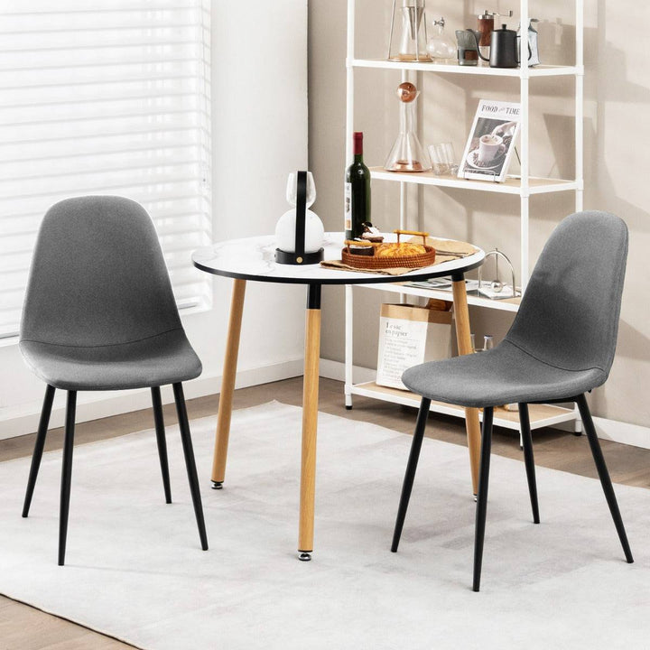 Upholstered Dining Chairs Set of 2 with Metal Legs - TidySpaces