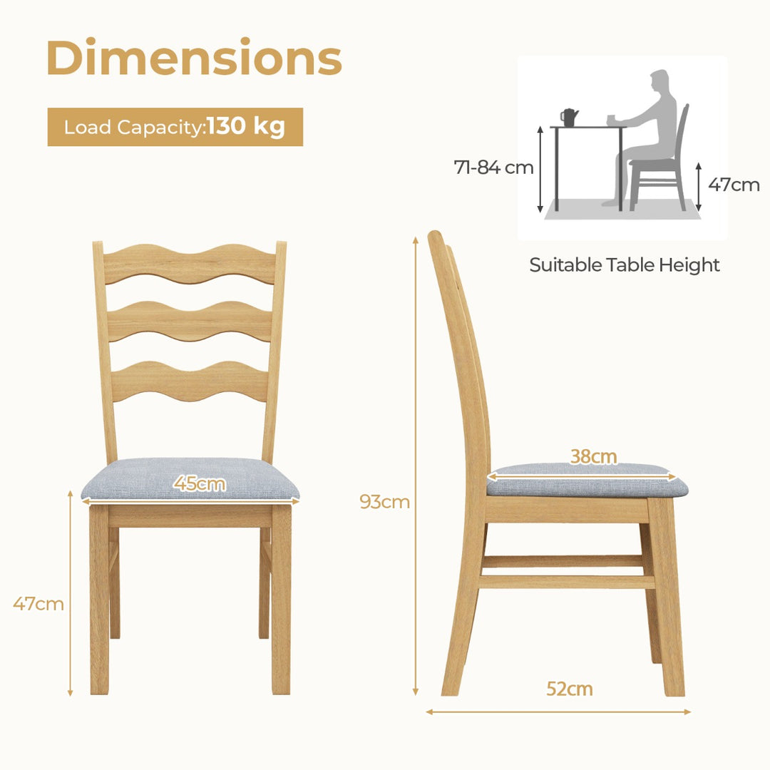 Dining Chair Set of 2 with Padded Seat for Dining Room Living Room Home