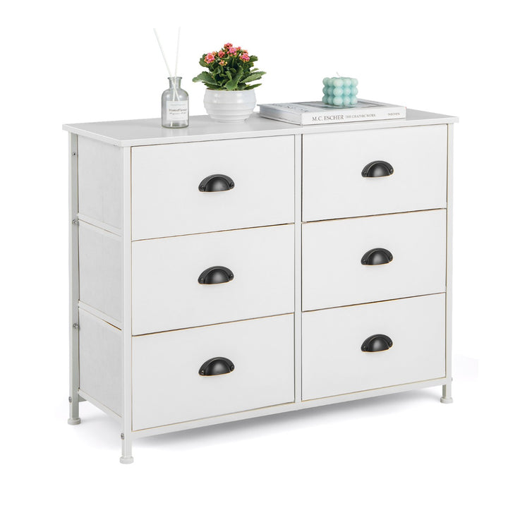 Dresser with 6 Foldable Fabric Drawers Living Room Bedroom